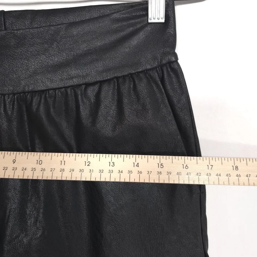 COMMANDO Faux Leather Jogger Pants Black High Rise Stretch Pull On Women Small - Picture 5 of 12